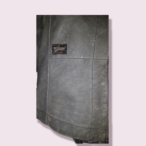 G-STAR RAW Lara Cropped Biker Jacket (Lambskin Leather) - Picture 4 of 10